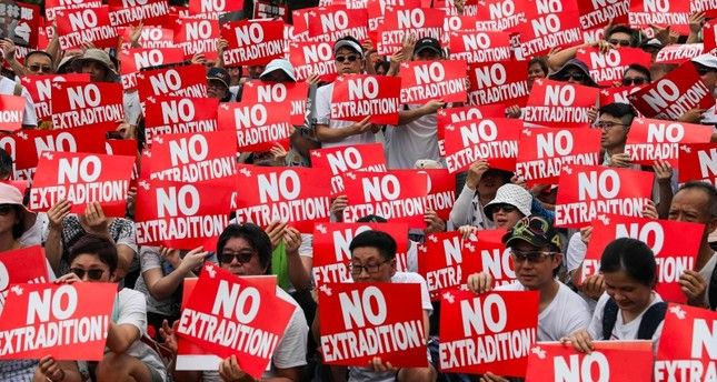 Manifestación contra la ley de extradición China
